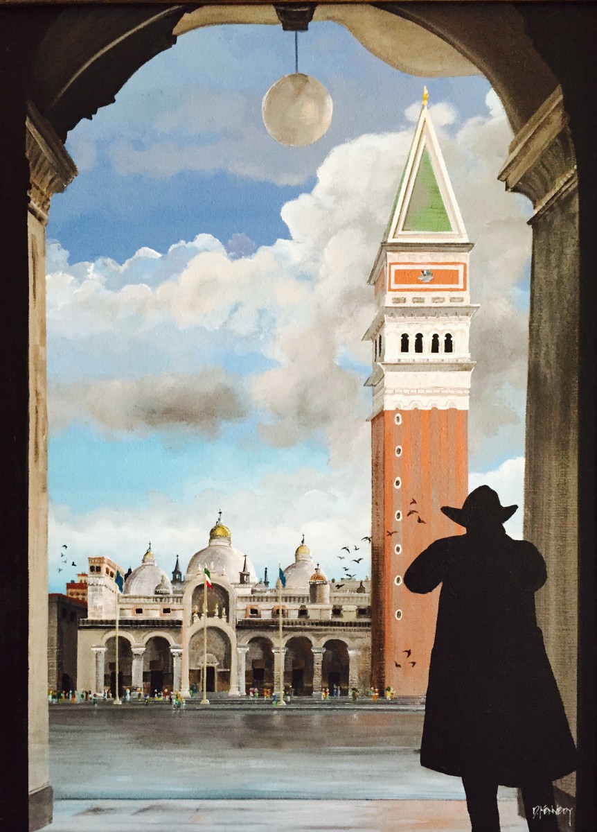 "Flooded Plaza", Venice by Dave Kennedy - KENNEDY STUDIO ART 