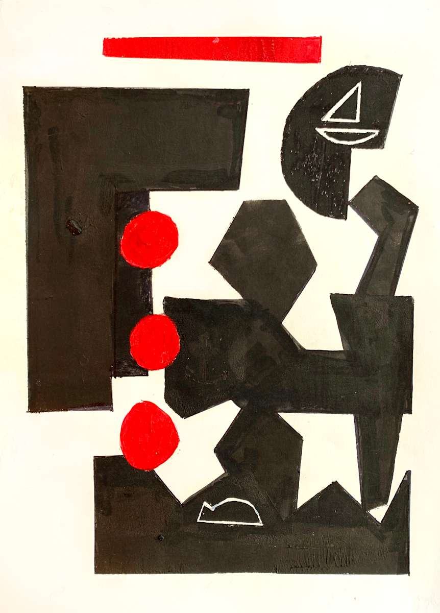Three Red Circles by Morris Nathanson, Image 1.