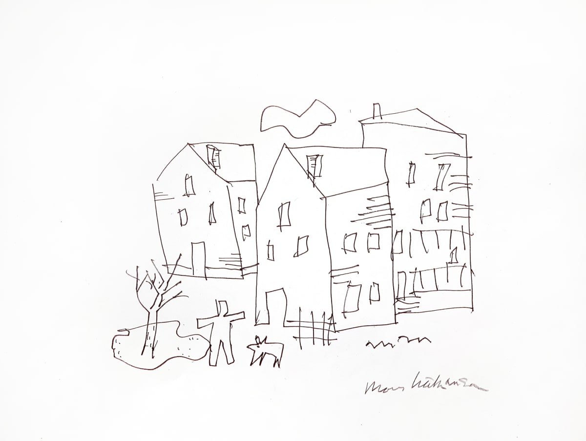 Town Sketch 1 by Morris Nathanson, Image 1.
