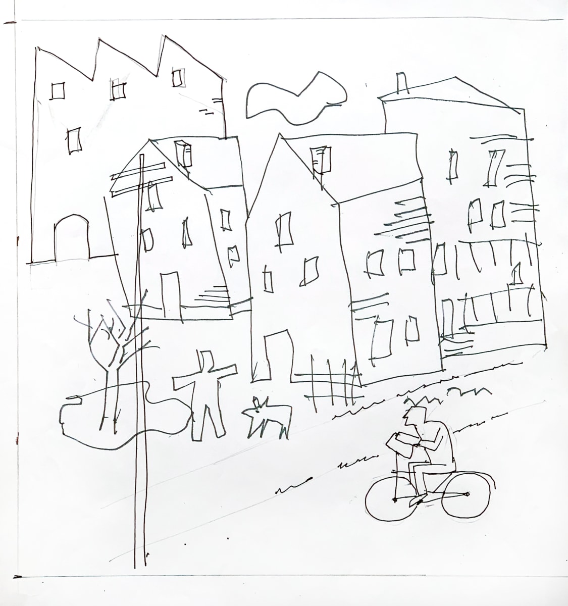 Town Sketch 2 by Morris Nathanson, Image 1.