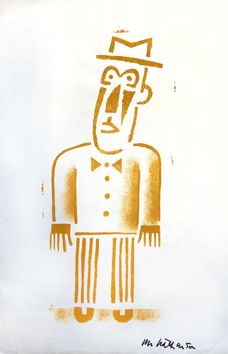 Man in Striped Pants by Morris Nathanson, Image 1.