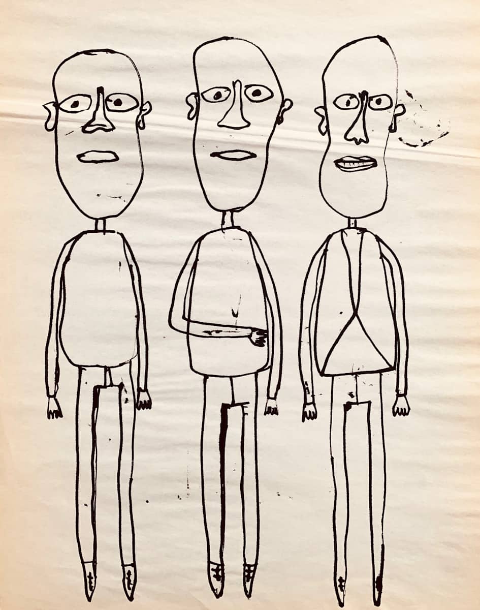 Three Men Standing by Morris Nathanson, Image 1.