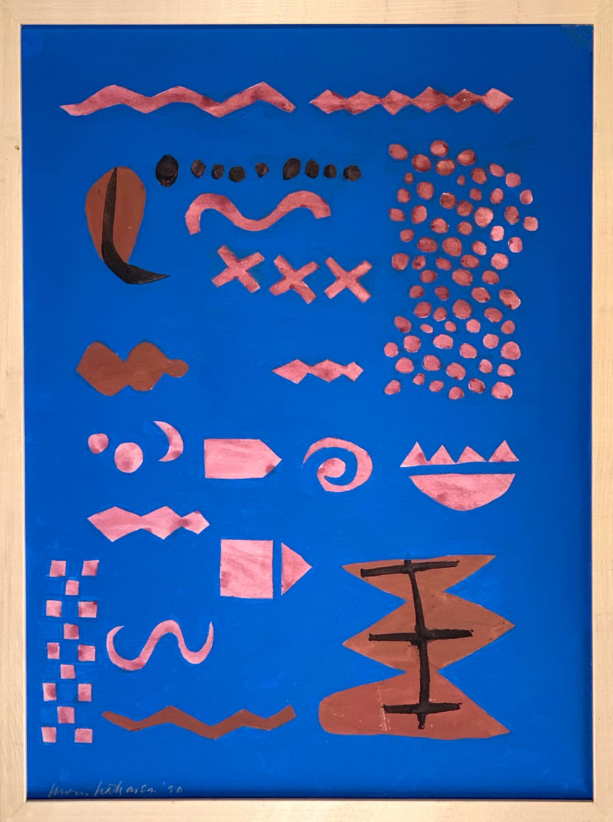 Stencils on Blue, Image 1.
