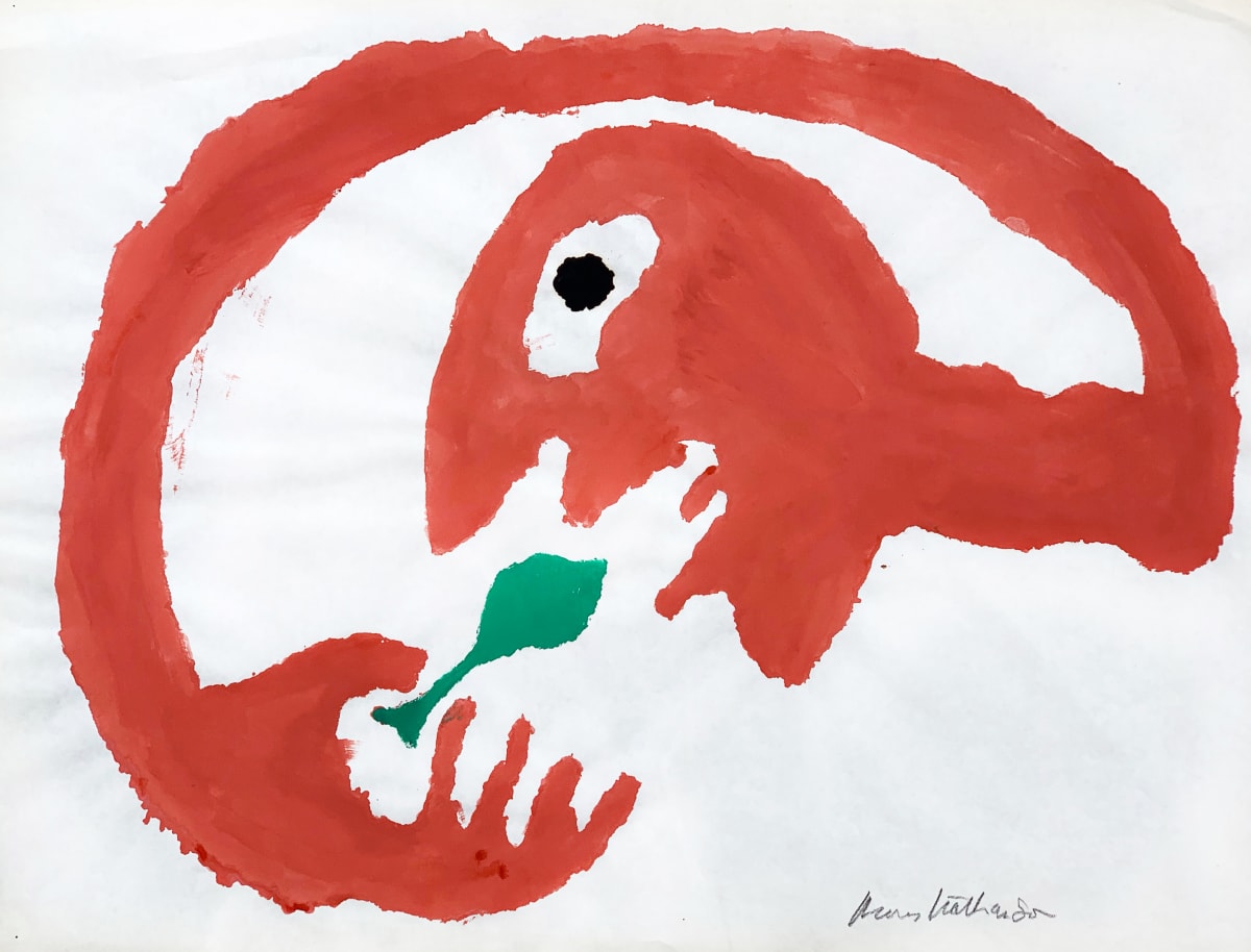 Head with Fish by Morris Nathanson 