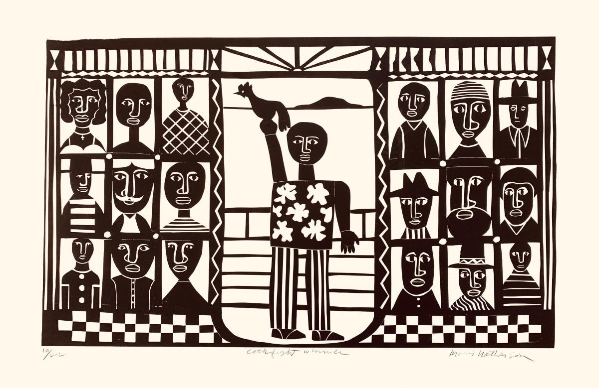 Cockfight Winner by Morris Nathanson 