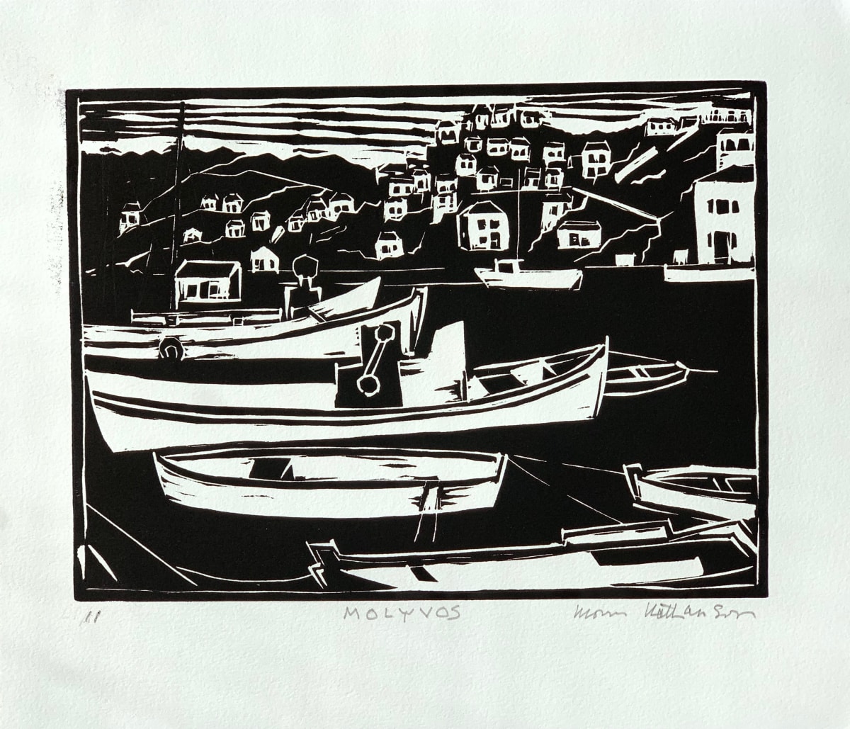Boats at Harbor by Morris Nathanson 