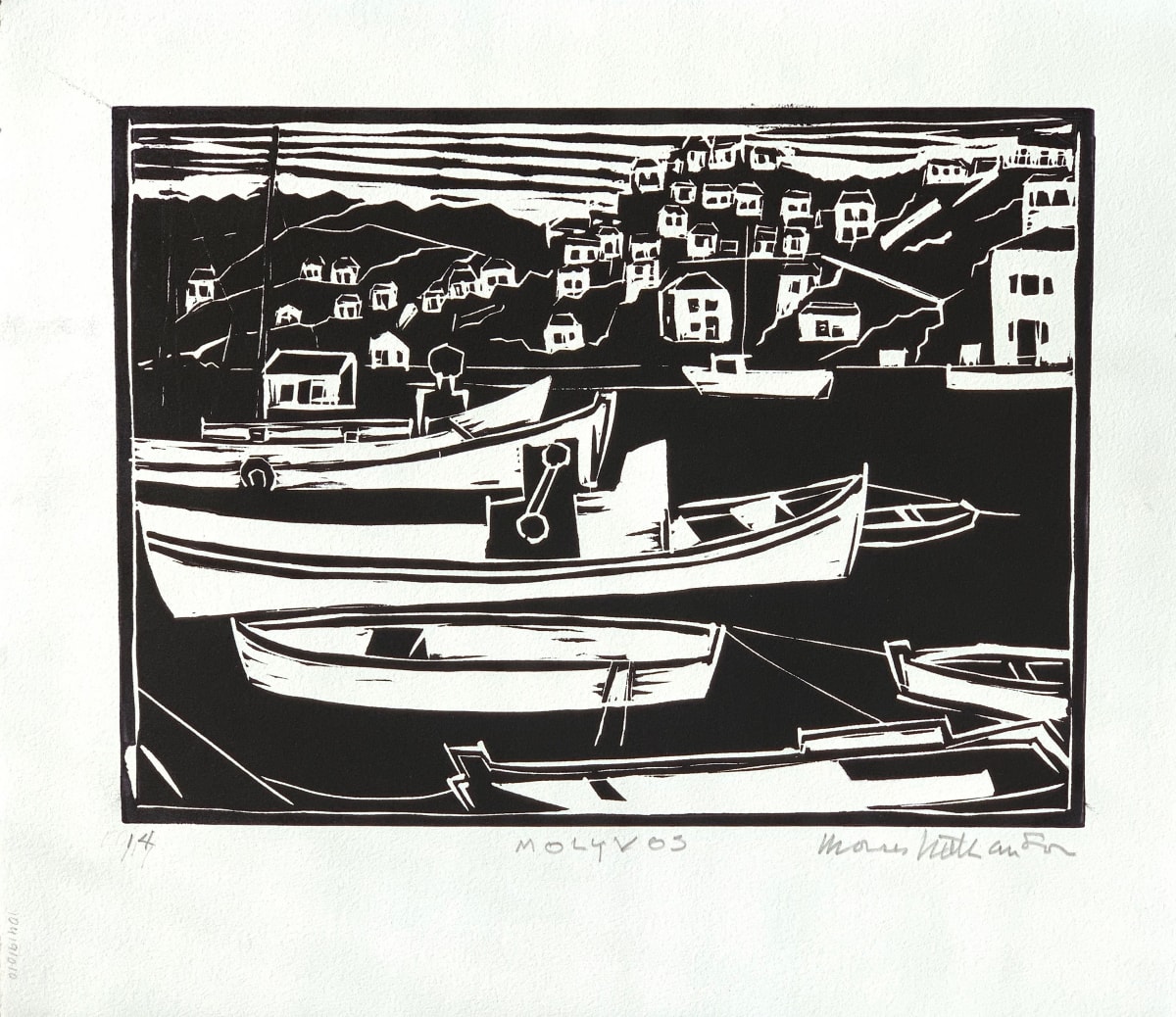 Boats at Harbor by Morris Nathanson 