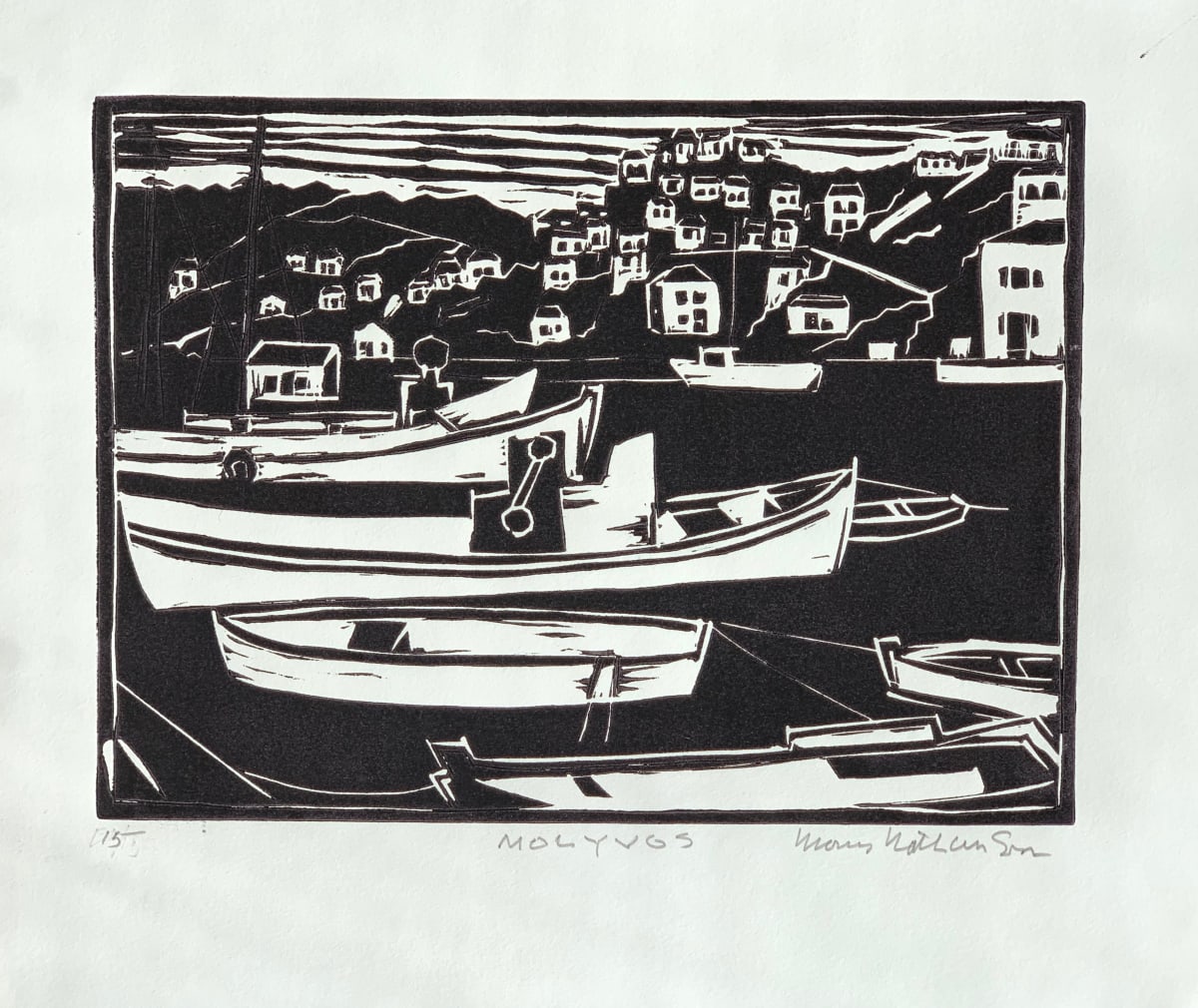 Boats at Harbor by Morris Nathanson 