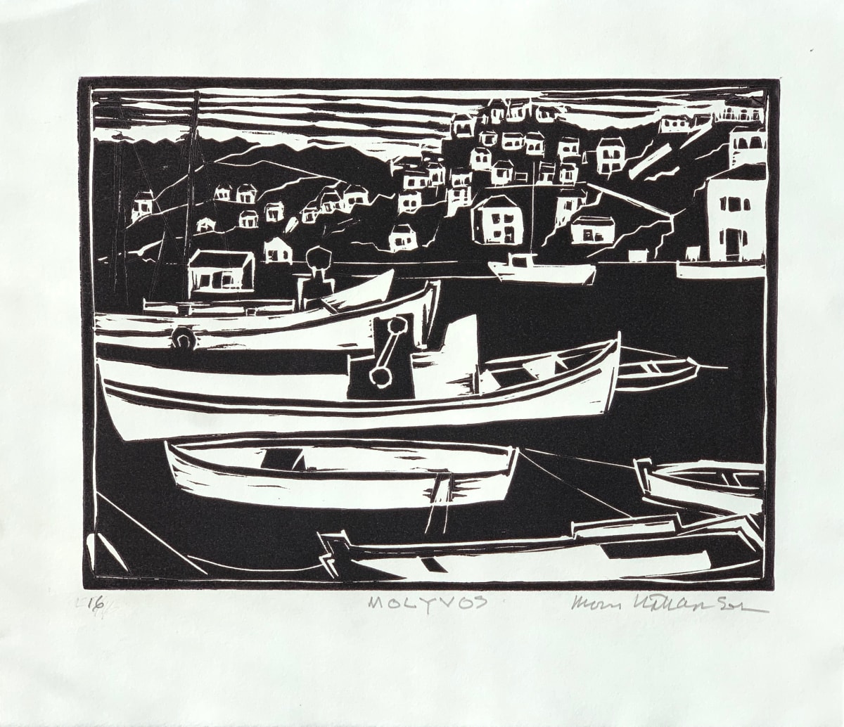 Boats at Harbor by Morris Nathanson 