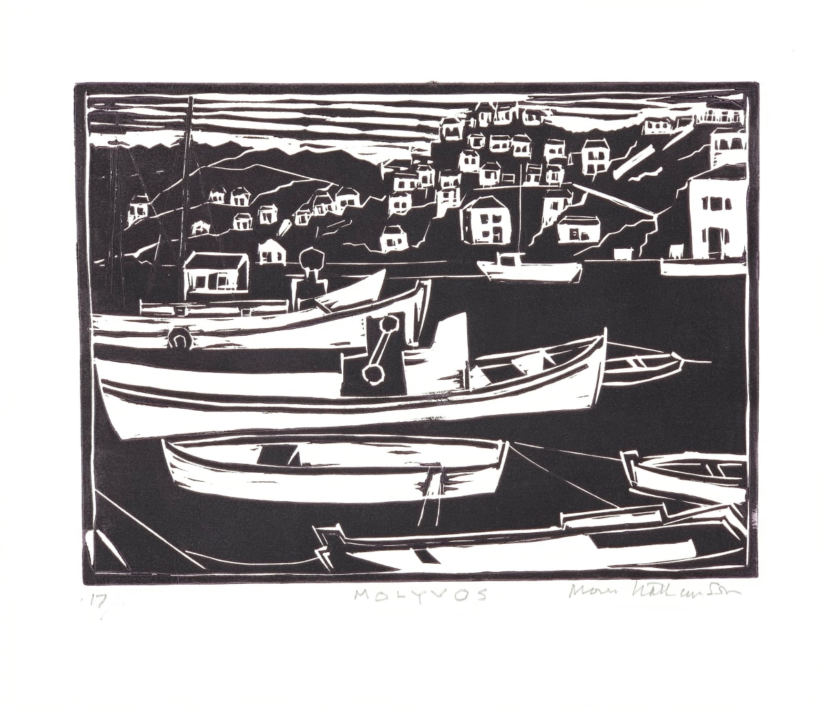 Boats at Harbor by Morris Nathanson 
