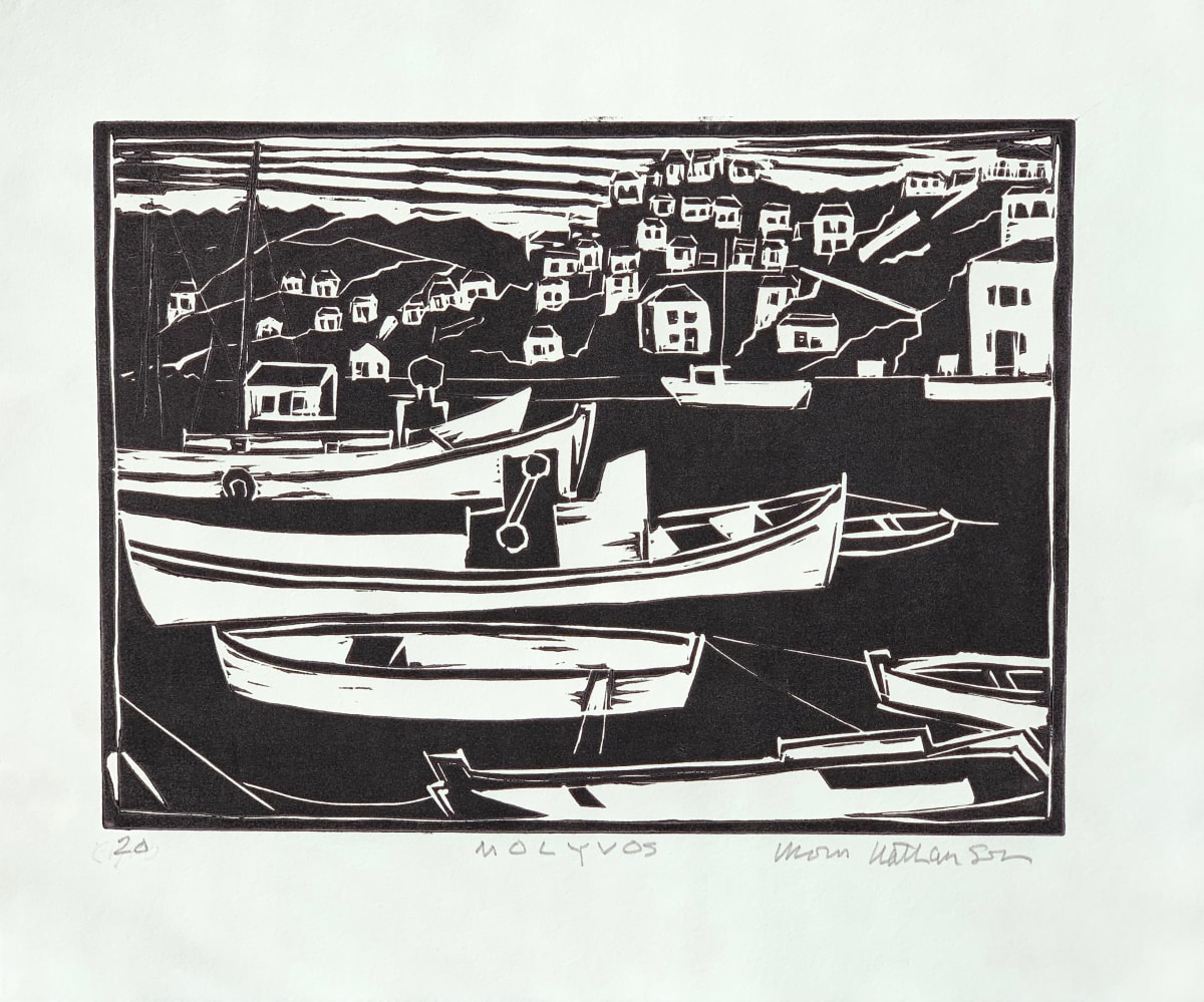 Boats at Harbor by Morris Nathanson 
