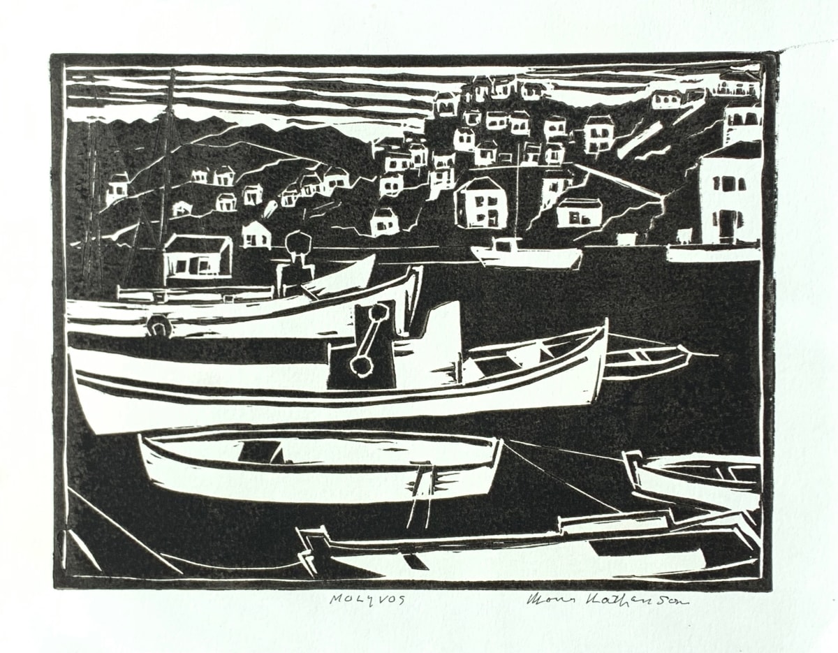 Boats at Harbor by Morris Nathanson 