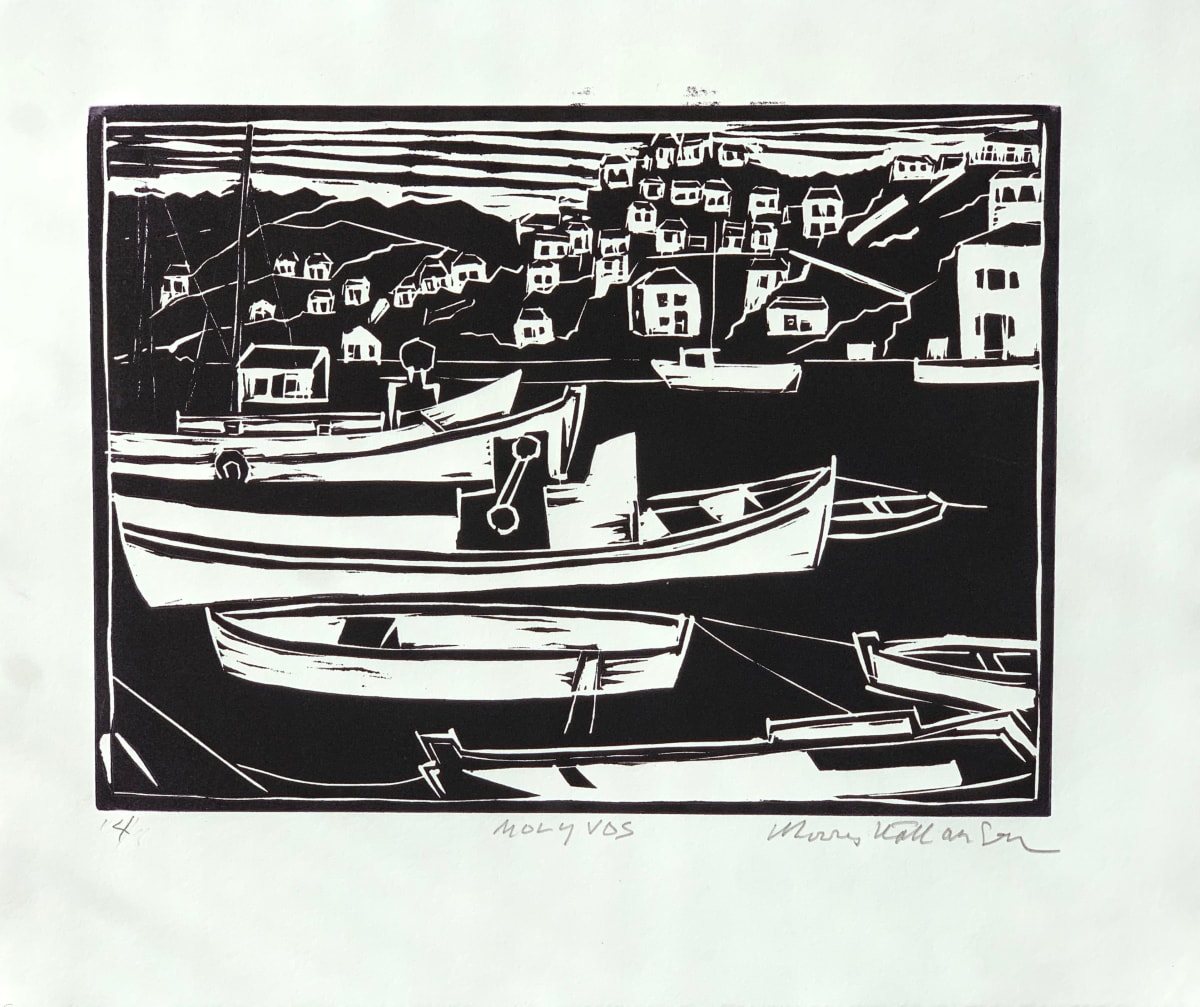 Boats at Harbor by Morris Nathanson 