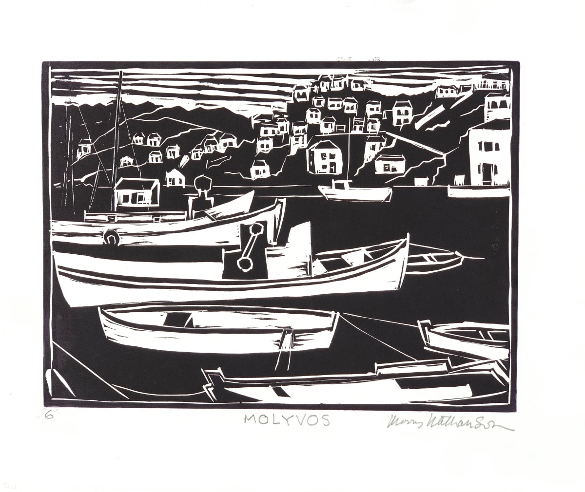 Boats at Harbor by Morris Nathanson 