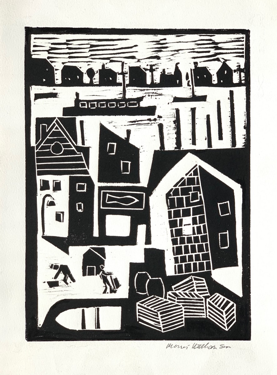 Harbor Scene by Morris Nathanson 