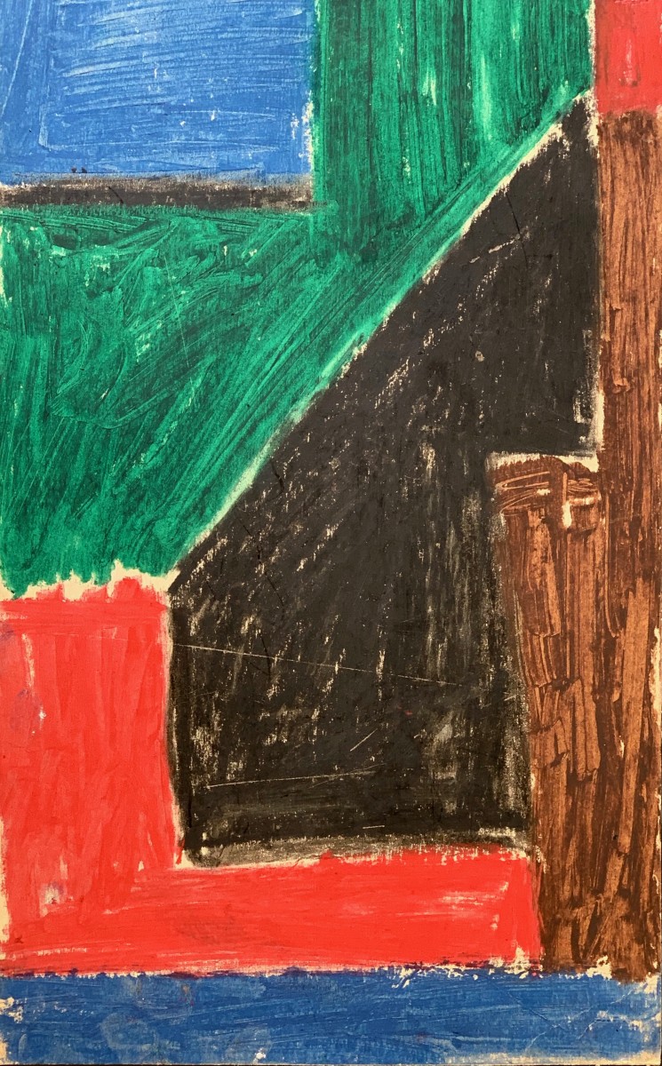 Crayon Abstract by Morris Nathanson 