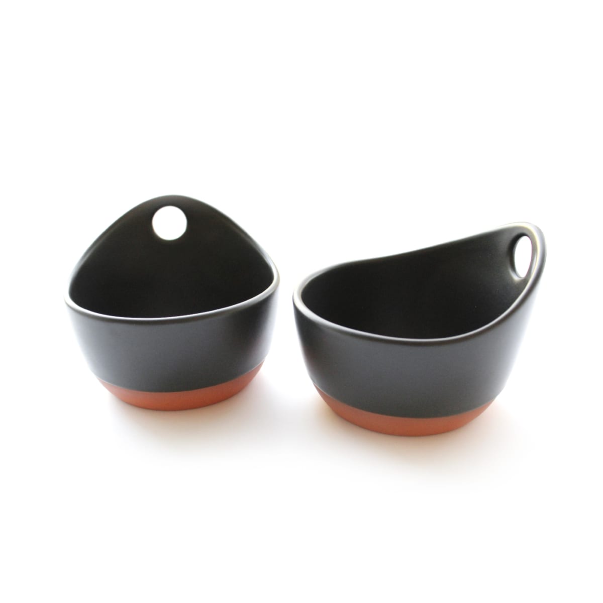 Black Handheld Soup Bowl by Paul Eshelman 