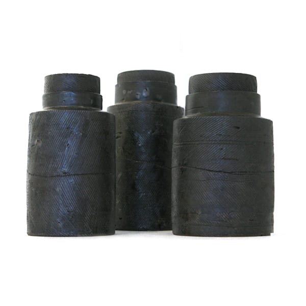 black canisters by Ani Kasten 