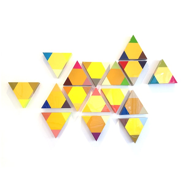 Triangle Wall Pieces by Kelly Defayette 