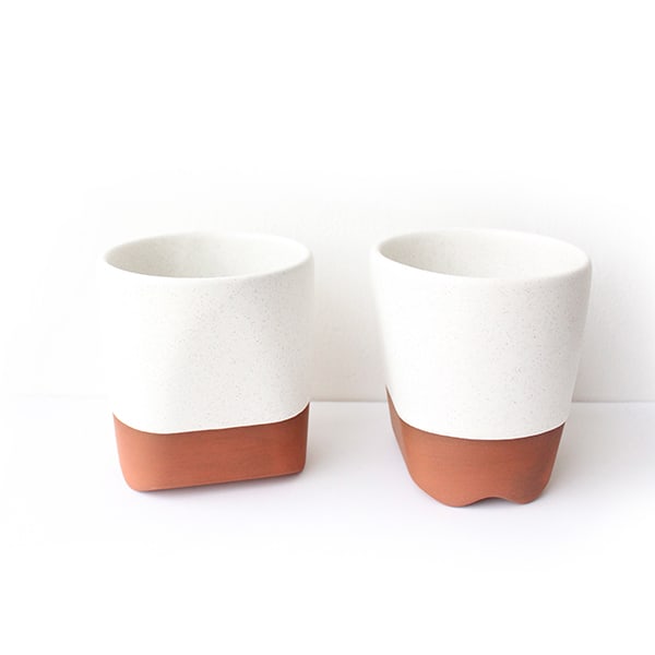 White Ripple Cups by Paul Eshelman 