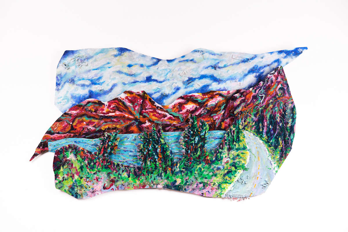 Persistence by Dawn Petrill  Image: Persistence- Acrylic and Mixed Media on Masonite Panels- 36" x 60" x 3.5"