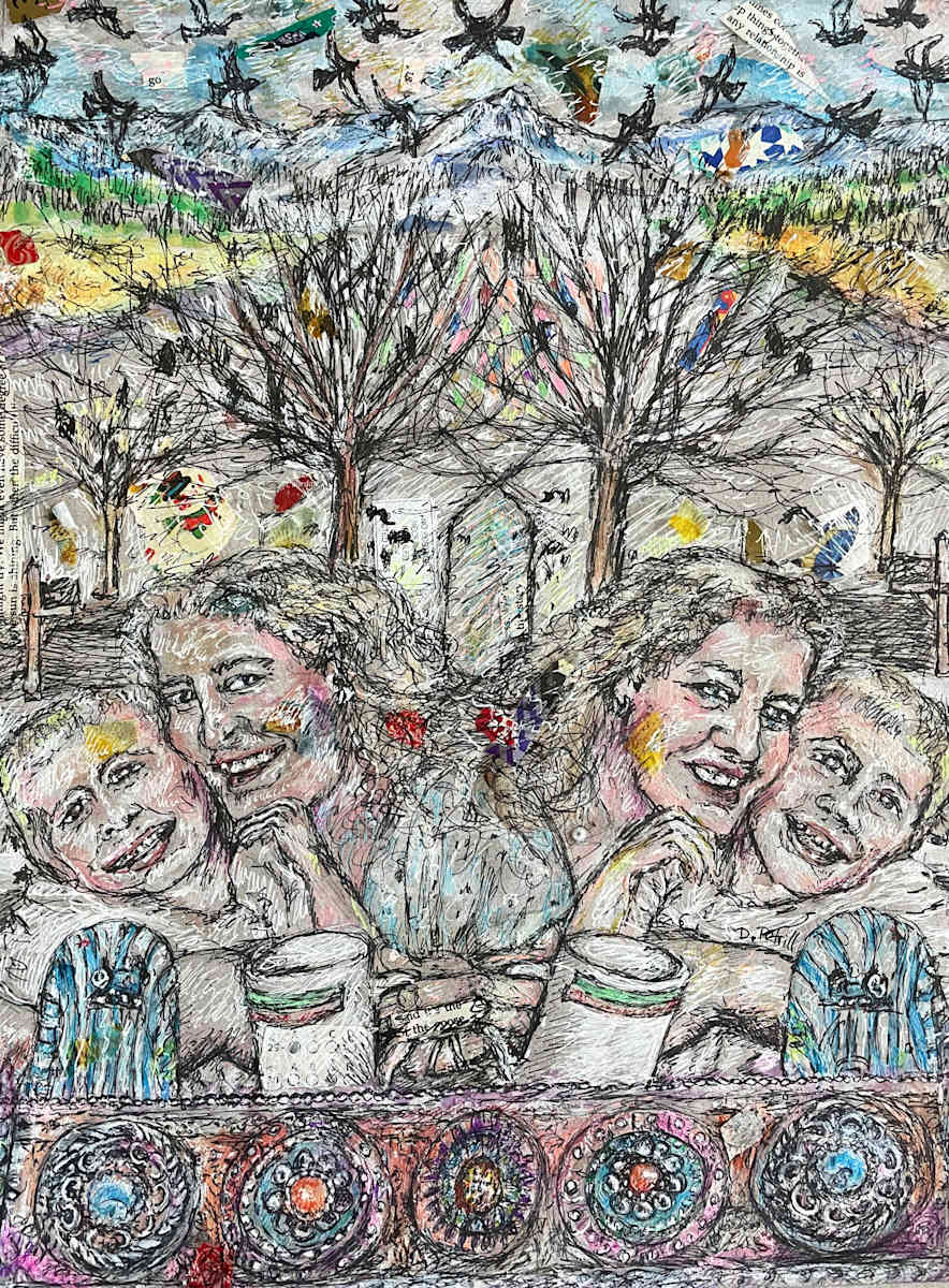 Safe Passages by Dawn Petrill  Image: Safe Passages- 16" x 12"- Mixed Media Drawing on Toned Paper