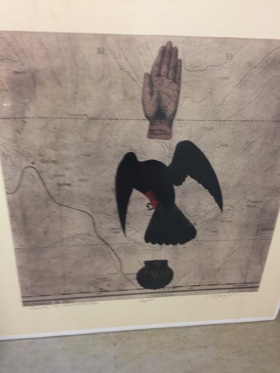 Hand, Bird, Shell -  Solar Etching by Meg Bernet 