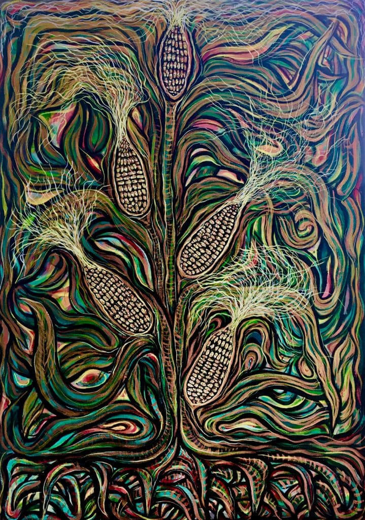L a planta sagrada del maiz. The sacred corn plant by LEANDRO SOTO 