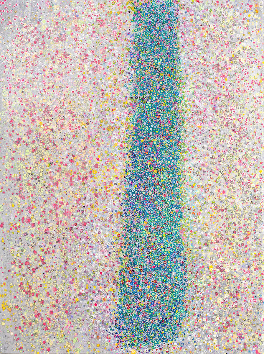 Dream by Leslie Parke  Image: "Dream," 40 inches x 30 inches, oil paint and acrylic markers on canvas,© 2024 Leslie Parke