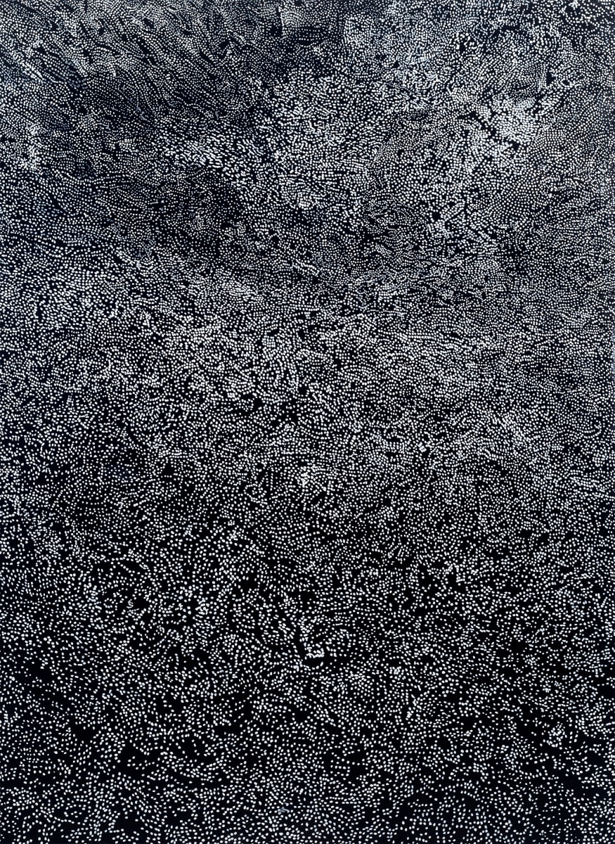 Frost on Window by Leslie Parke  Image: "Frost on Window," 70 inches x 53 inches, oil on canvas, © 2020 Leslie Parke