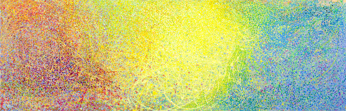Pond at Dawn by Leslie Parke  Image: "Pond at Dawn," 24 inches x 74 inches, oil on canvas, © 2024 Leslie Parke