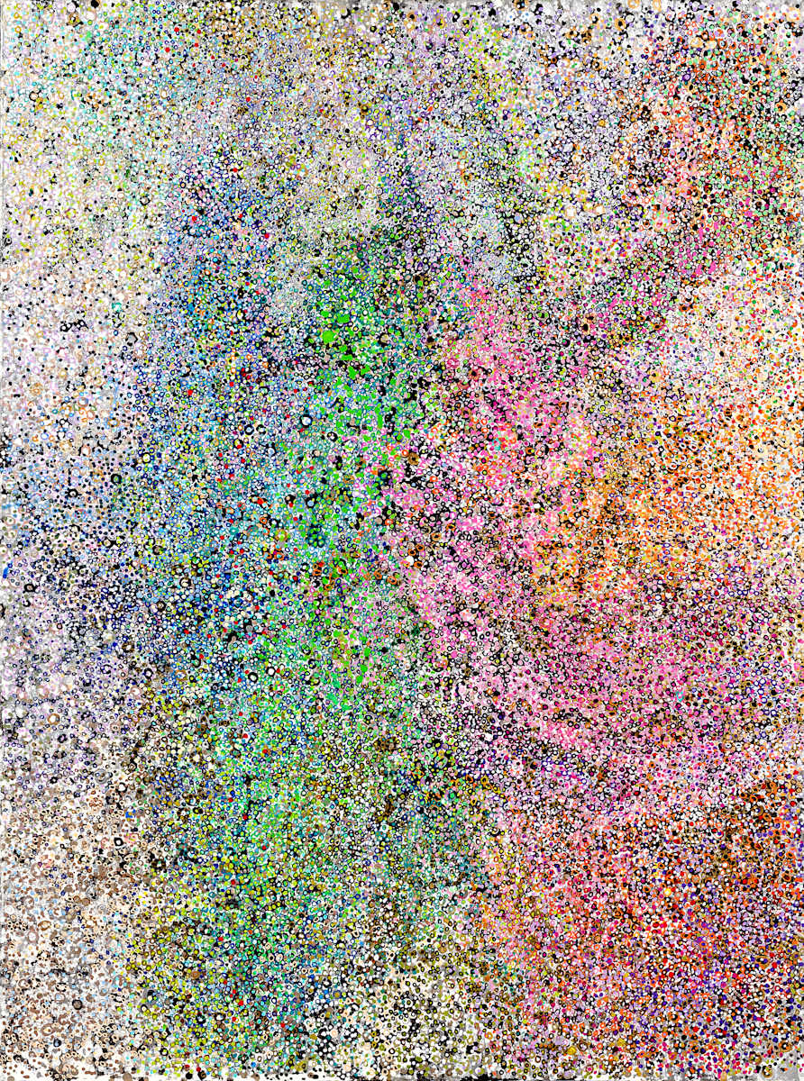 Precious Stones by Leslie Parke  Image: "Precious Stones," 40 inches x 30 inches, oil paint and acrylic markers on canvas, ©2025 Leslie Parke