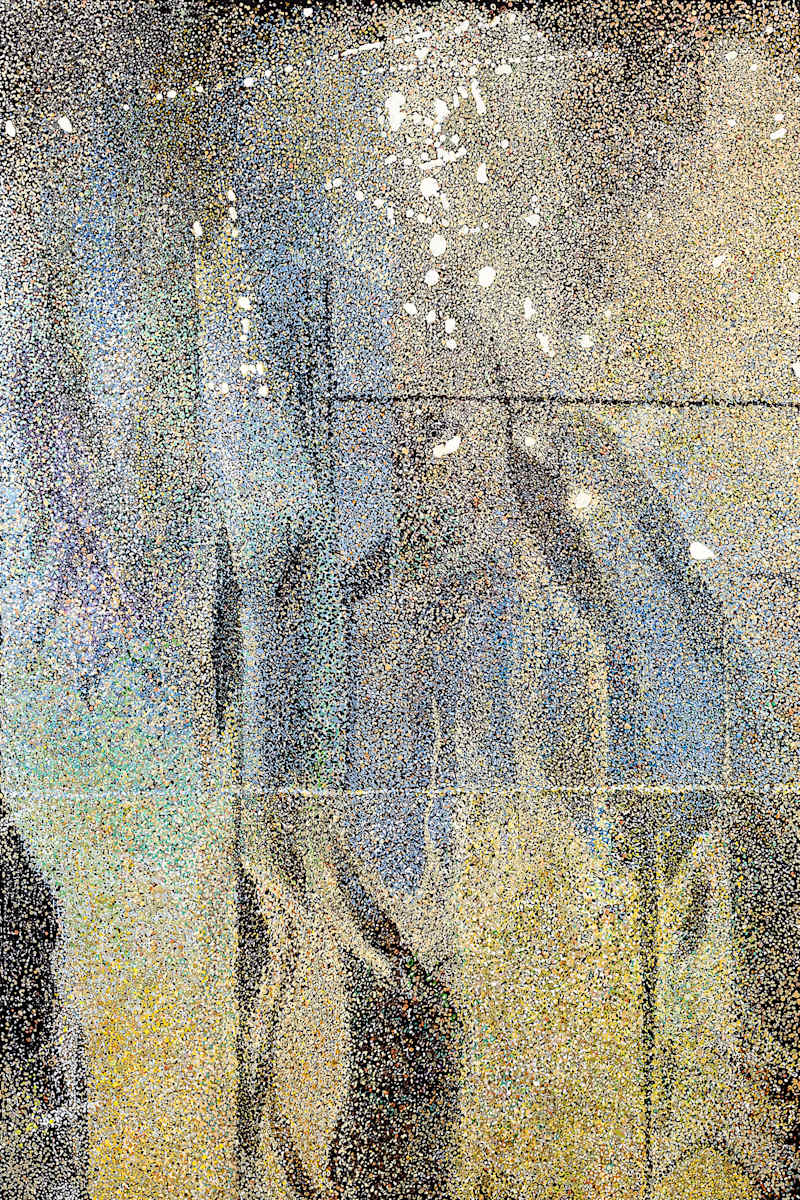 STARRY NIGHT by Leslie Parke  Image: "Starry Night," 60 inches x 40 inches, oil paint and acrylic marker on canvas, © 2025 Leslie Parke