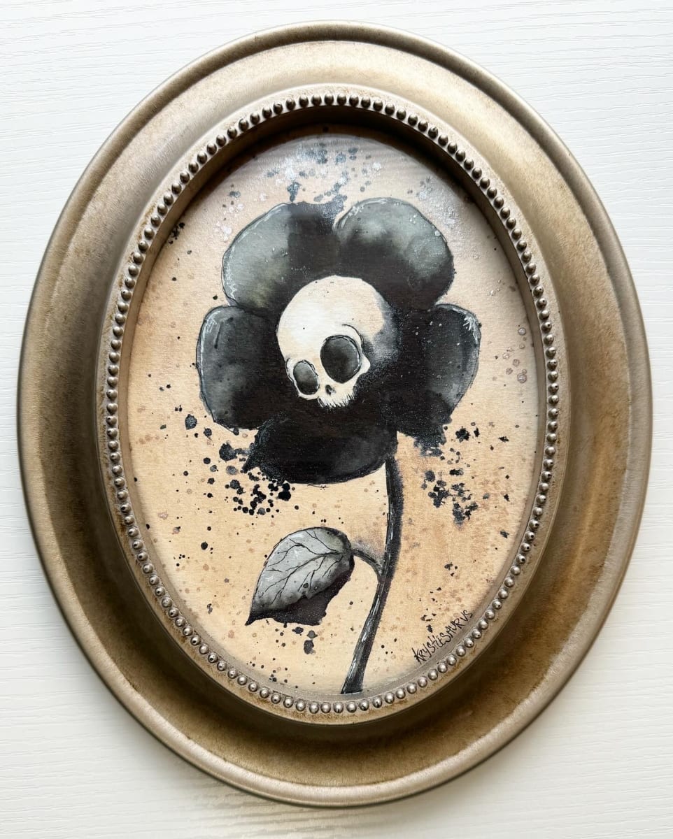 Shimmer Skull Flower by Krystlesaurus 