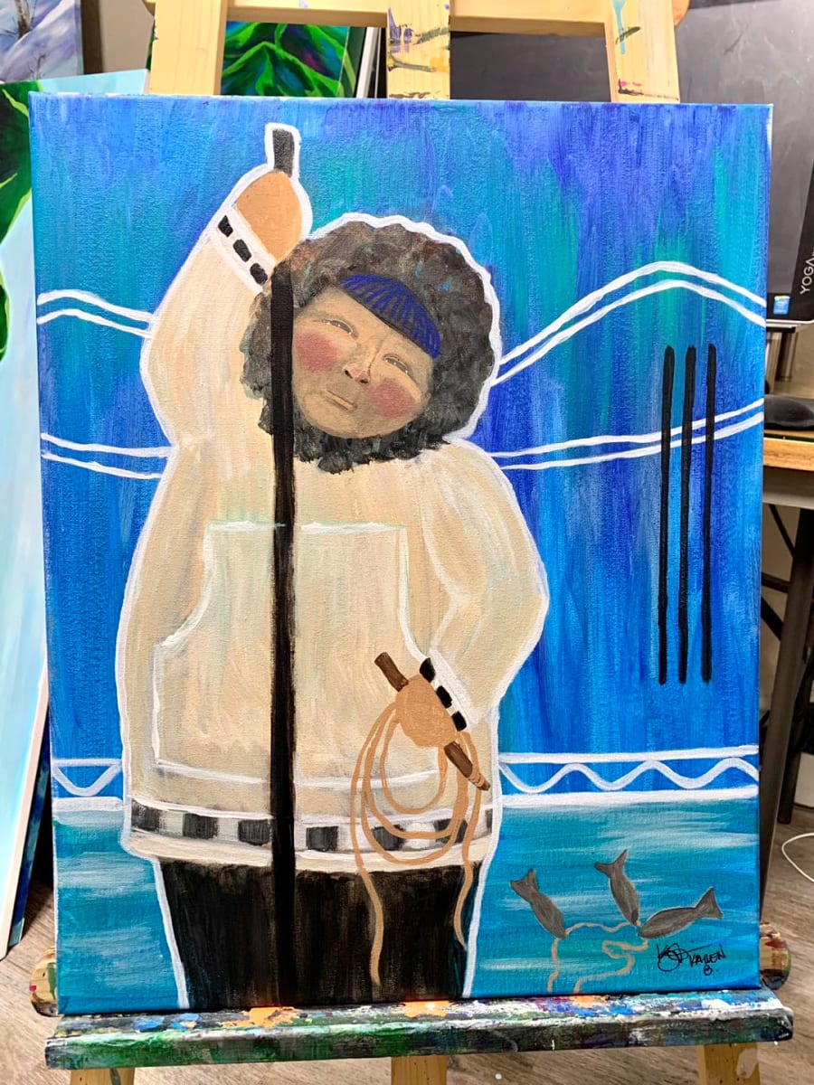 SOLD "Village Boy" by Karen  (Eben) Garcia 