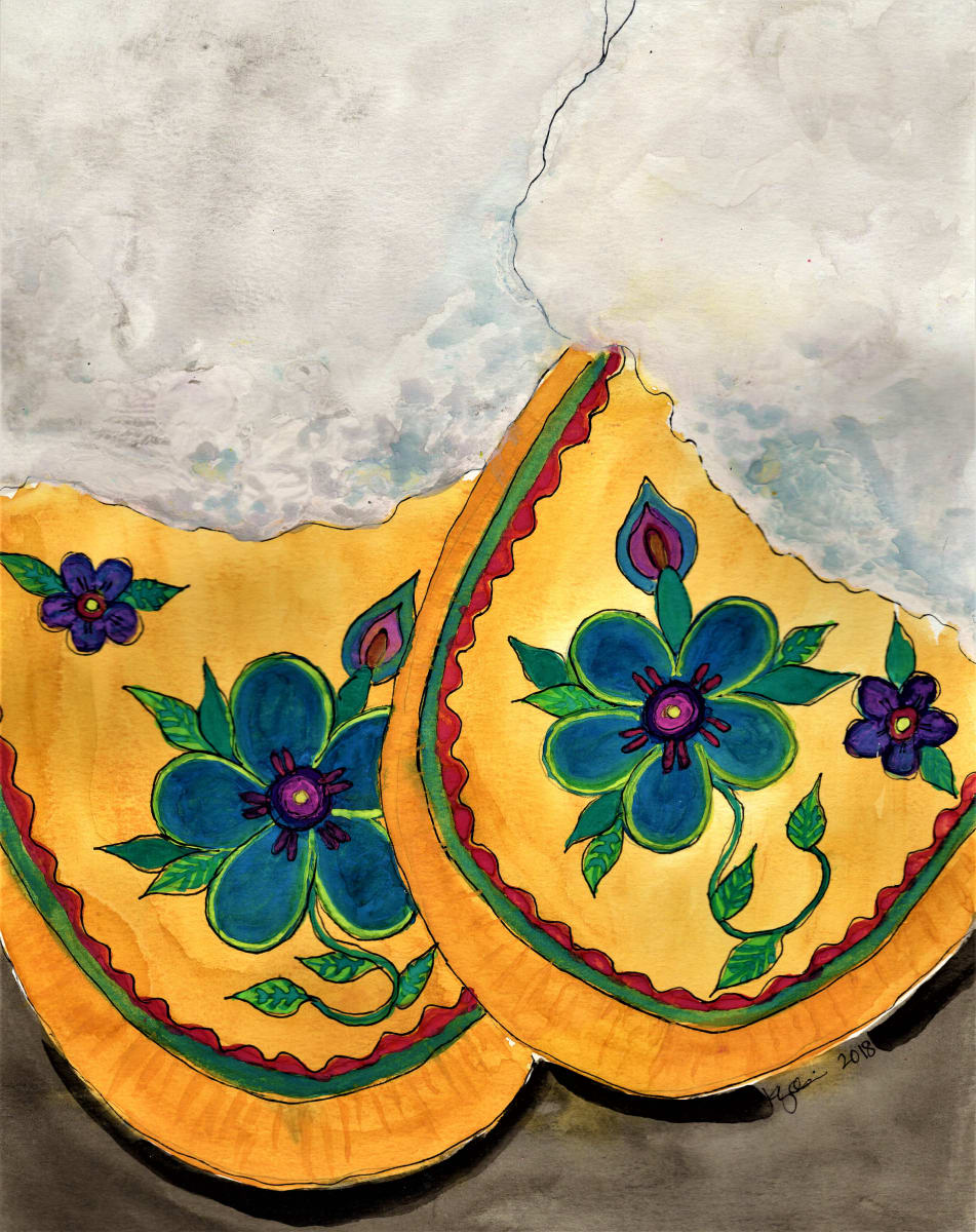 GRANDMAS SLIPPERS by Karen G, Inupiaq Artist, Image 1.