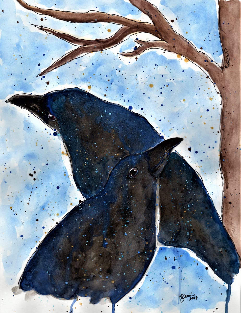 RAVEN LOVE by Karen G, Inupiaq Artist, Image 1.