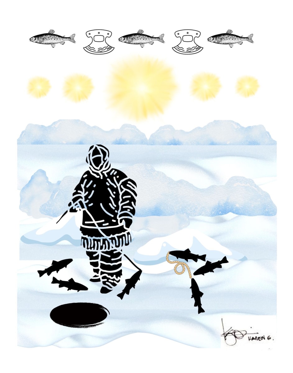 "Dinner Plans" by Karen G, Inupiaq Artist, Image 2.