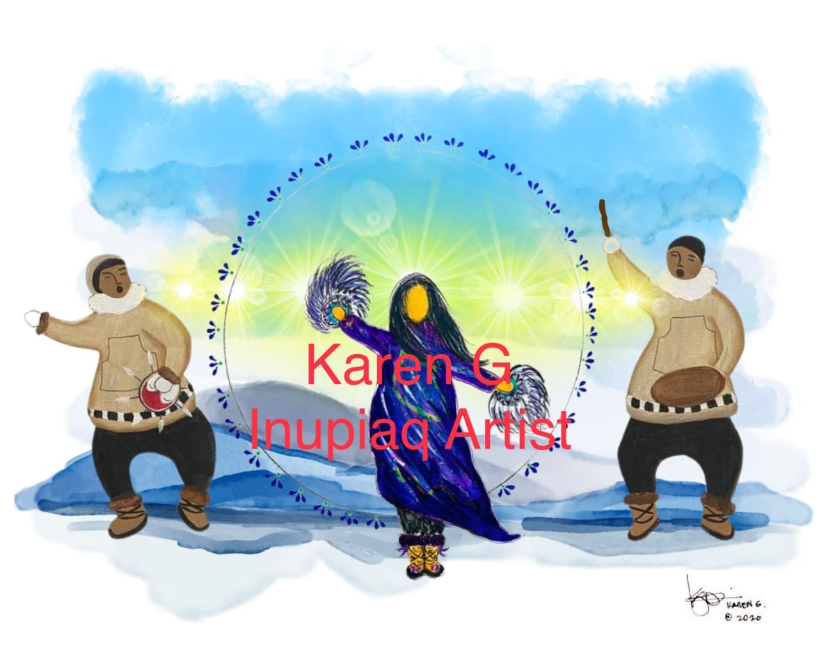 "Summer Midnight Dance" by Karen G, Inupiaq Artist, Image 2.
