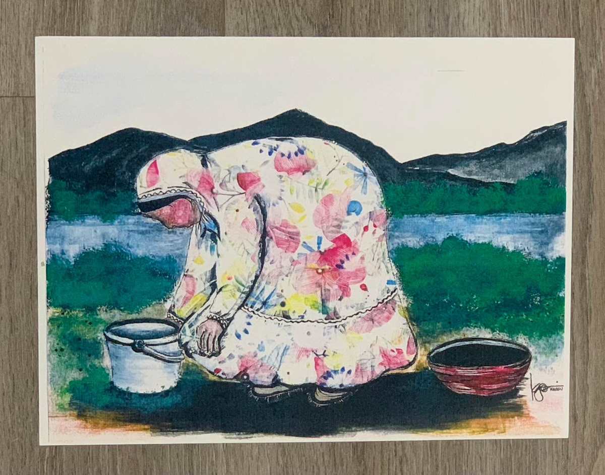 "A Summer Day By The River" by Karen G, Inupiaq Artist, Image 2.