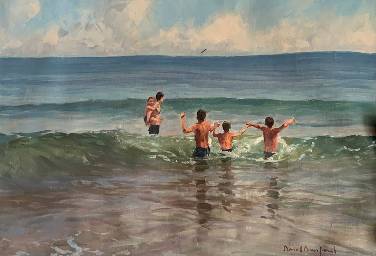 Beach Figures in the Surf by David Bareford, Image 2.