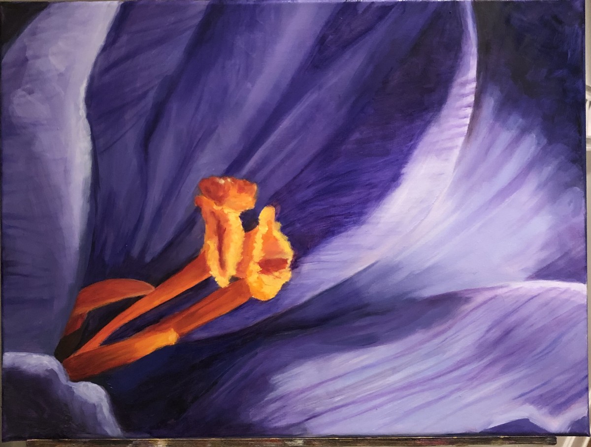 Purple Crocus by KateSimmonsArt 