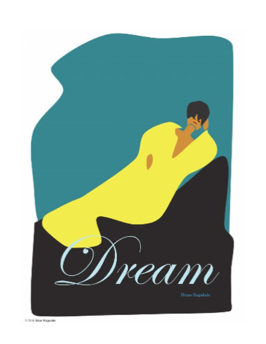 Dream by Brian Ragsdale  Image: "Unleashing her dreams, she finds solace on the couch, where the realm of possibilities takes flight, painting her world with vibrant hues of hope."