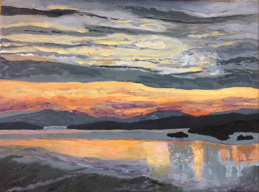 A Winter Sunset by Glenda King 