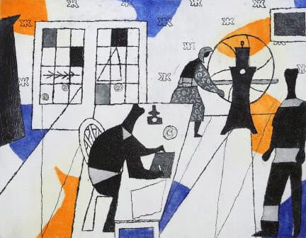 The Etching Class by Julian Trevelyan, Image 1.