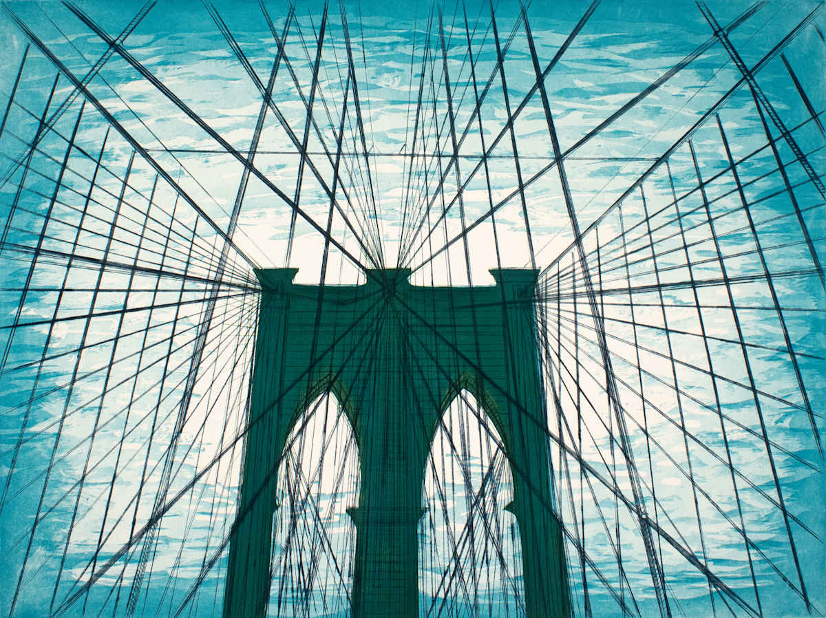 Brooklyn Bridge by Lowell Nesbitt, Image 1.