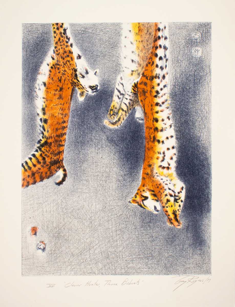 Clever Hunter, Three Bobcats by Gay Rogers, Image 1.