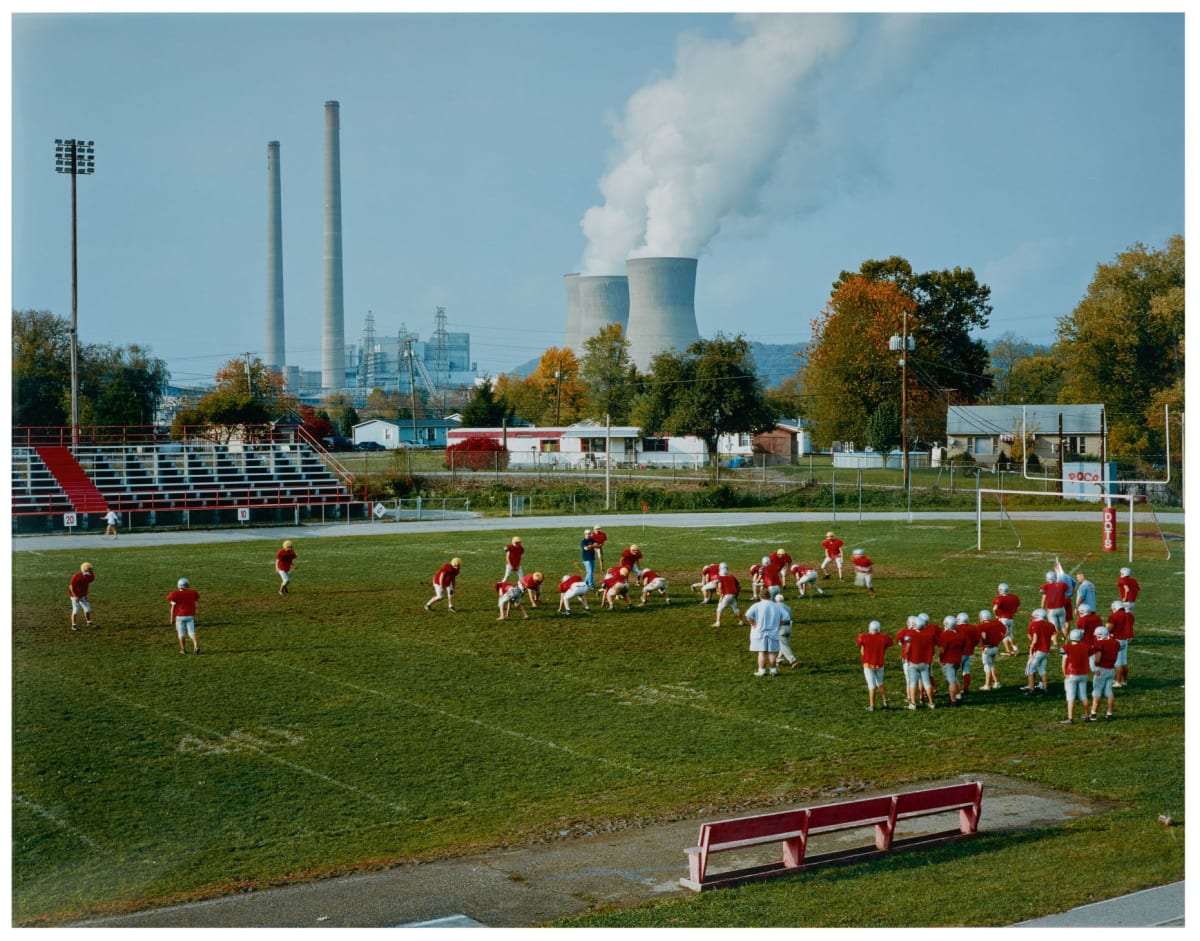 Poca High School and Amos Coal Power Plant, West Virginia by Mitch Epstein 