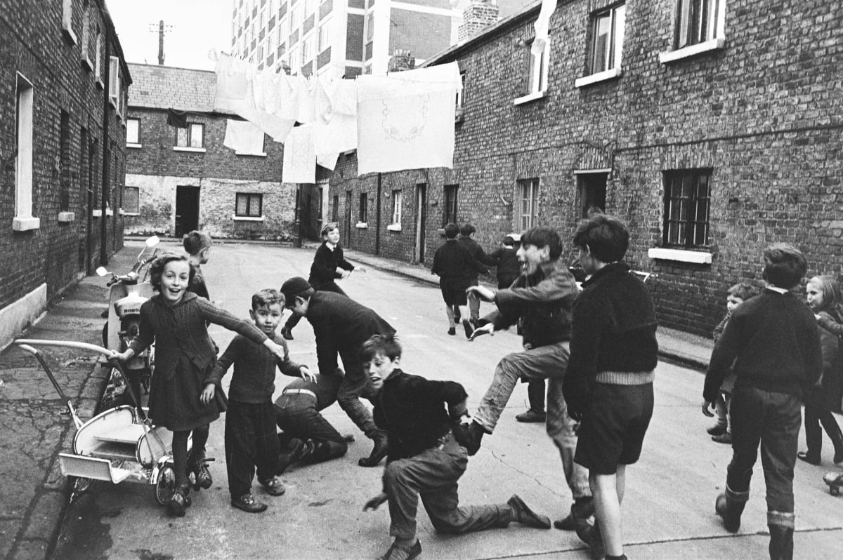 Children Playing, Backstreet, Dublin by Alen MacWeeney 