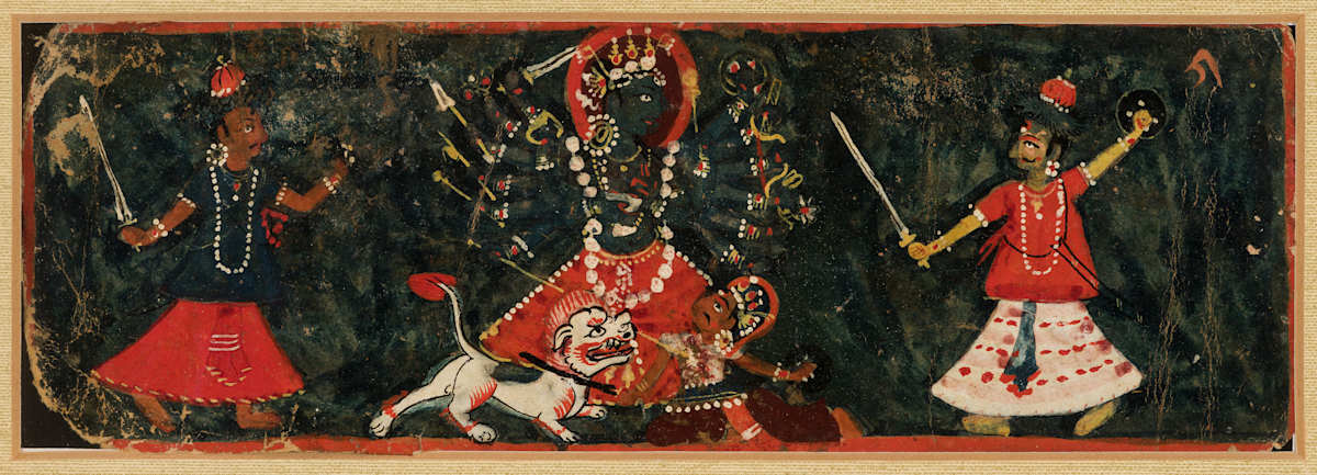 Three Swordsmen with Dragon and Deity by Unknown, Image 1.
